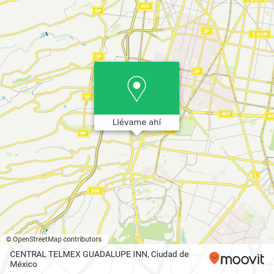 Mapa de CENTRAL TELMEX GUADALUPE INN