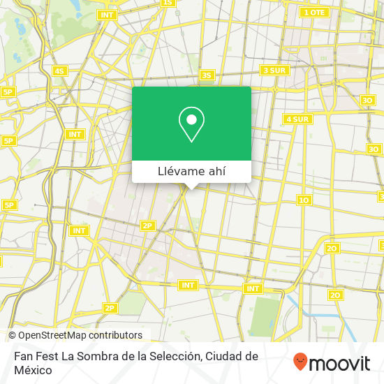 Mapa de Fan Fest La Sombra de la Selección