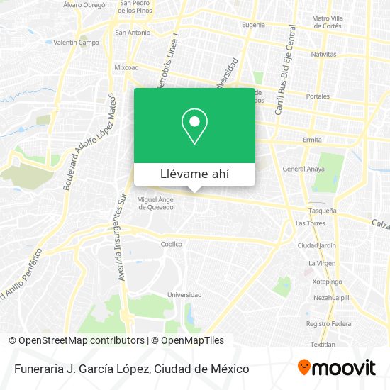 Mapa de Funeraria J. García López