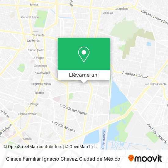 Mapa de Clinica Familiar Ignacio Chavez