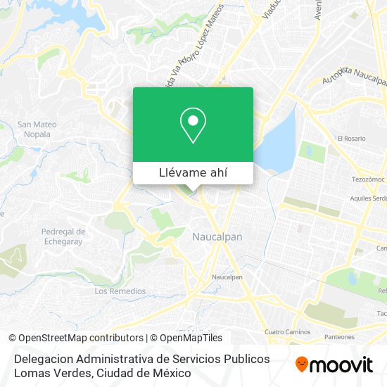 Mapa de Delegacion Administrativa de Servicios Publicos Lomas Verdes