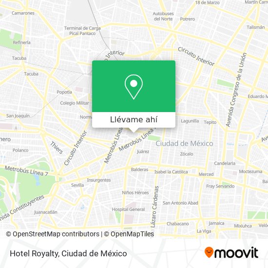 Mapa de Hotel Royalty