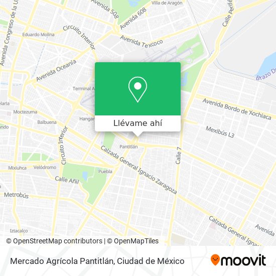 Mapa de Mercado Agrícola Pantitlán