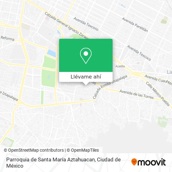 Cómo llegar a Parroquia de Santa María Aztahuacan en Iztapalapa en Autobús  o Metro?