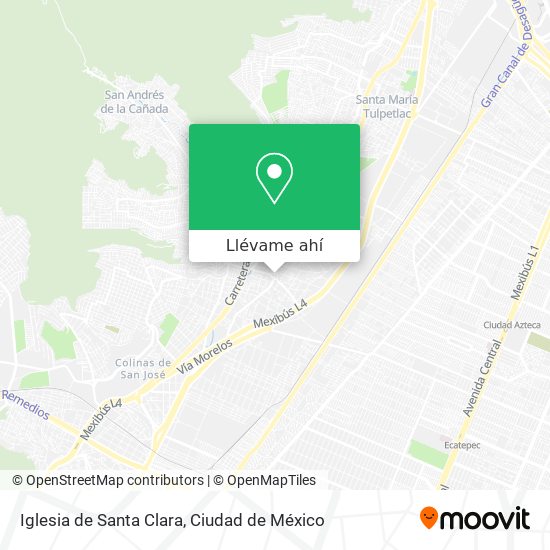 Cómo llegar a Iglesia de Santa Clara en Coacalco De Berriozábal en Autobús  o Metro?