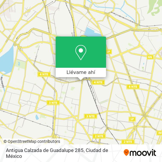 Mapa de Antigua Calzada de Guadalupe 285
