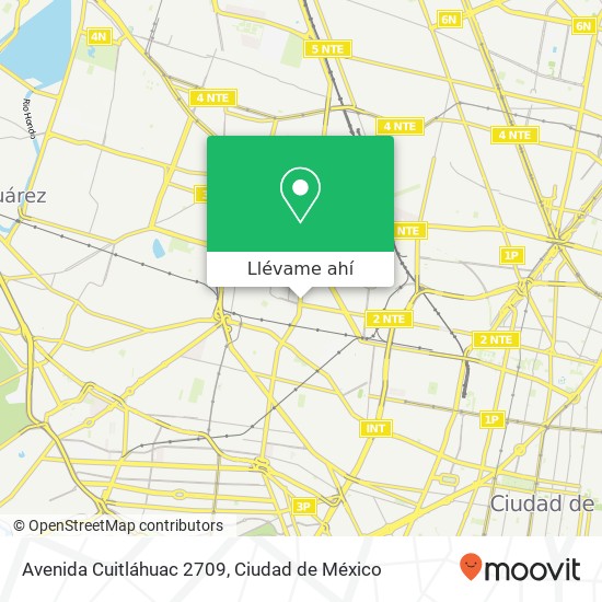 Mapa de Avenida Cuitláhuac 2709