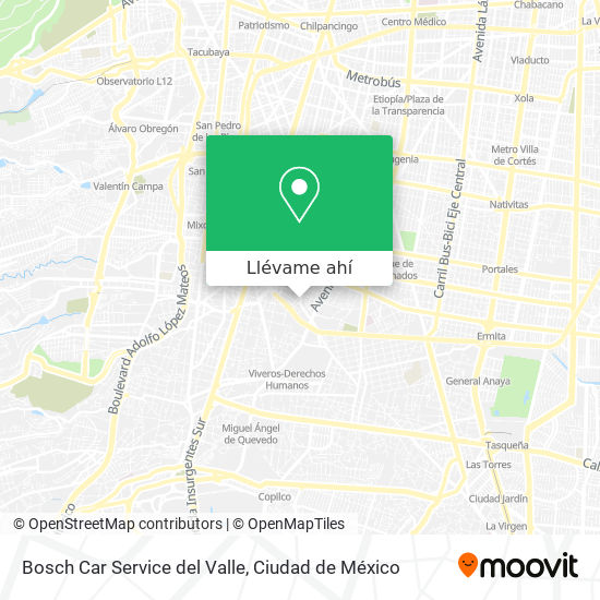 Mapa de Bosch Car Service del Valle