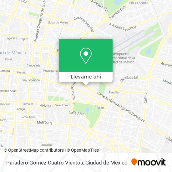 Mapa de Paradero Gomez-Cuatro Vientos