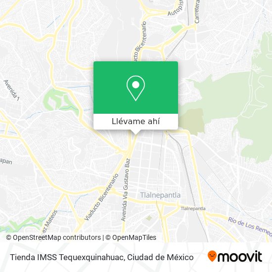 Mapa de Tienda IMSS Tequexquinahuac
