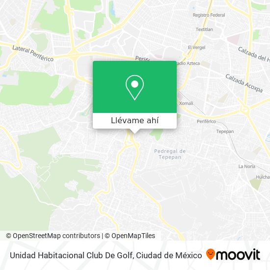 Mapa de Unidad Habitacional Club De Golf