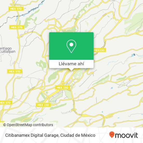 Mapa de Citibanamex Digital Garage