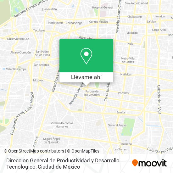 Mapa de Direccion General de Productividad y Desarrollo Tecnologico