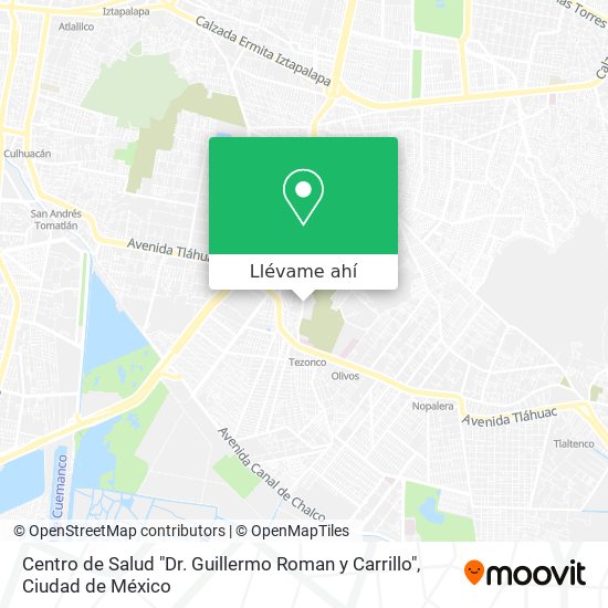 Mapa de Centro de Salud "Dr. Guillermo Roman y Carrillo"