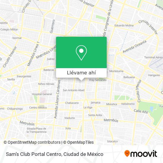 Cómo llegar a Sam's Club Portal Centro en Azcapotzalco en Autobús o Metro?