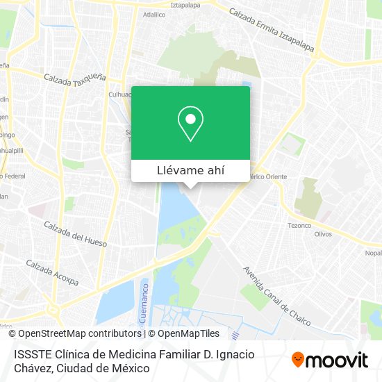 Mapa de ISSSTE Clínica de Medicina Familiar D. Ignacio Chávez