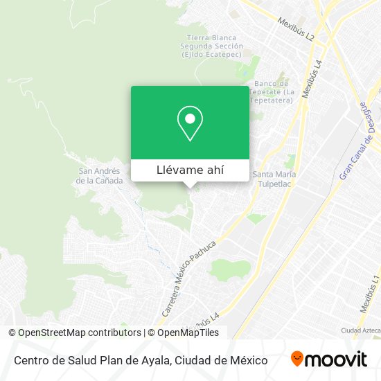 Mapa de Centro de Salud Plan de Ayala