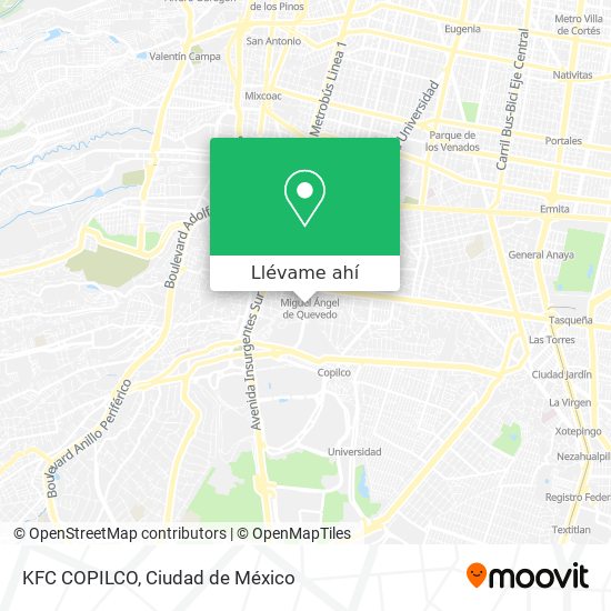 Mapa de KFC COPILCO