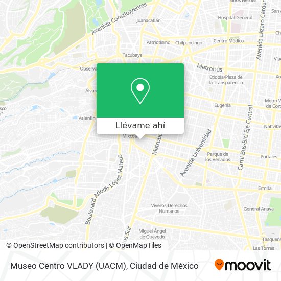 Mapa de Museo Centro VLADY (UACM)