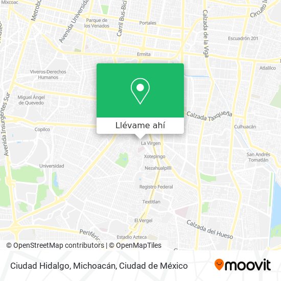 Mapa de Ciudad Hidalgo, Michoacán