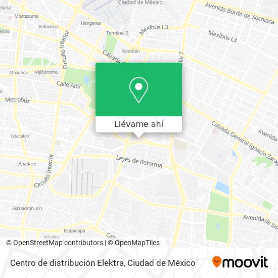 Mapa de Centro de distribución Elektra