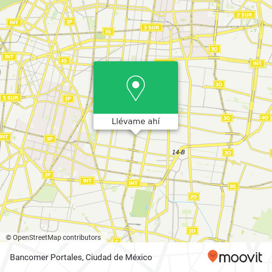 Mapa de Bancomer Portales