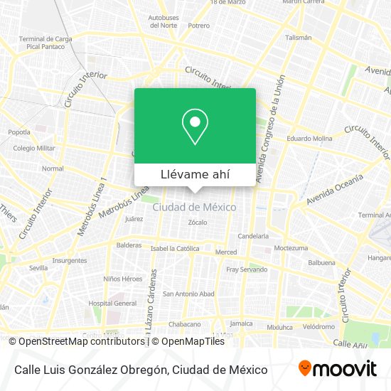 Mapa de Calle Luis González Obregón