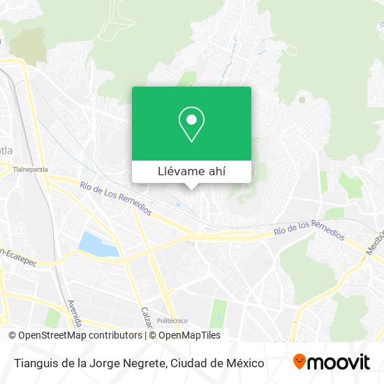 Mapa de Tianguis de la Jorge Negrete