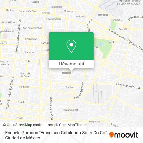 Mapa de Escuela Primaria "Francisco Gabilondo Soler Cri Cri"