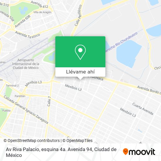 Mapa de Av Riva Palacio, esquina 4a. Avenida 94