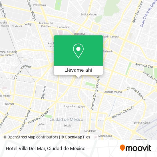Cómo llegar a Hotel Villa Del Mar en Gustavo A. Madero en Autobús o Metro?