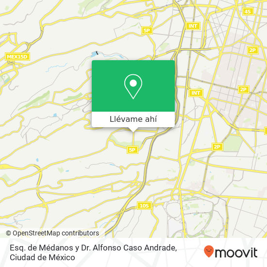 Mapa de Esq. de Médanos y Dr. Alfonso Caso Andrade