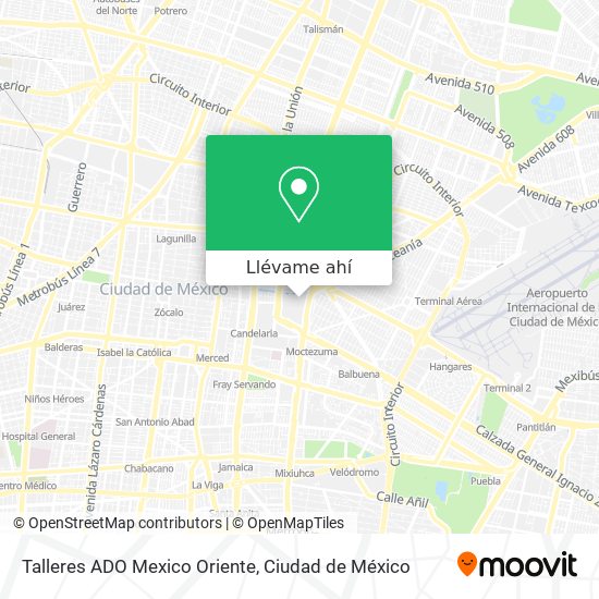 Mapa de Talleres ADO Mexico Oriente