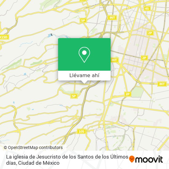 Mapa de La iglesia de Jesucristo de los Santos de los Últimos días