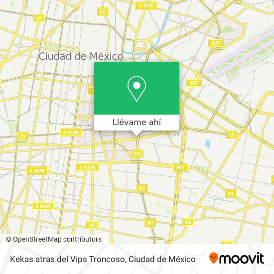Mapa de Kekas atras del Vips Troncoso