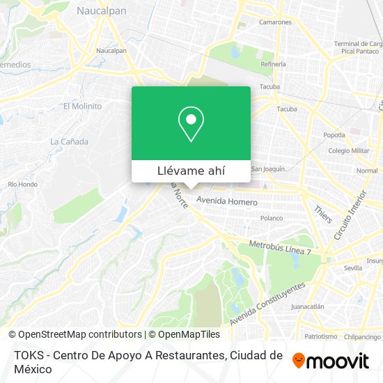 Mapa de TOKS - Centro De Apoyo A Restaurantes