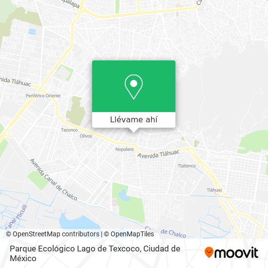 Mapa de Parque Ecológico Lago de Texcoco