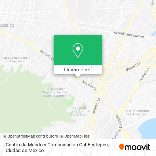 Mapa de Centro de Mando y Comunicacion C-4 Ecatepec