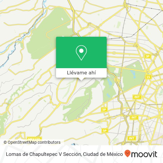 Mapa de Lomas de Chapultepec V Sección