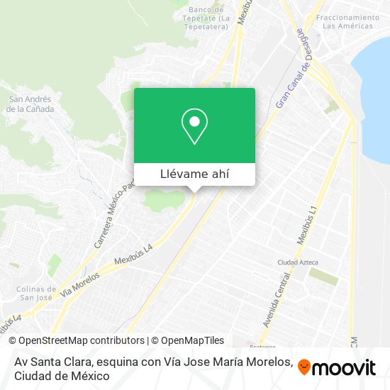 Mapa de Av Santa Clara, esquina con Vía Jose María Morelos