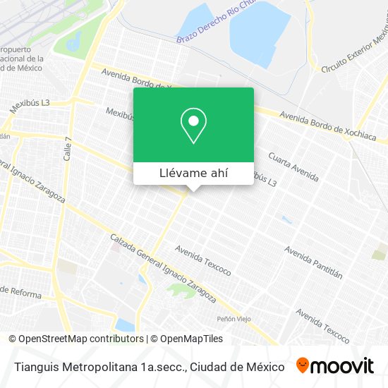 Mapa de Tianguis Metropolitana 1a.secc.