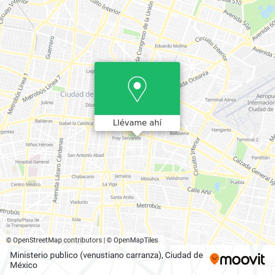 Mapa de Ministerio publico (venustiano carranza)