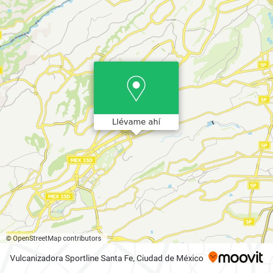 Mapa de Vulcanizadora Sportline Santa Fe