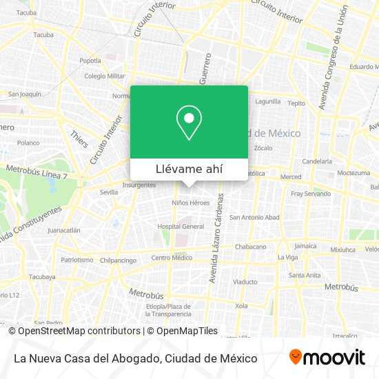 Mapa de La Nueva Casa del Abogado