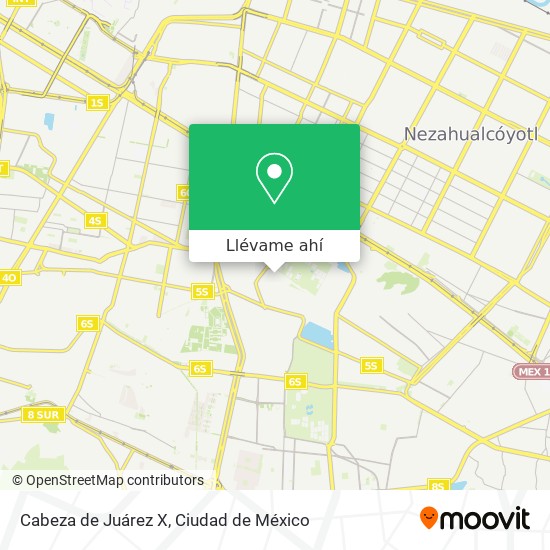 Mapa de Cabeza de Juárez X
