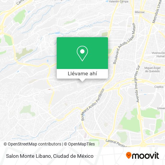 Mapa de Salon Monte Libano