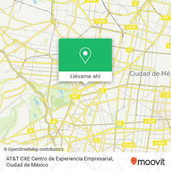 Mapa de AT&T CXE Centro de Experiencia Empresarial