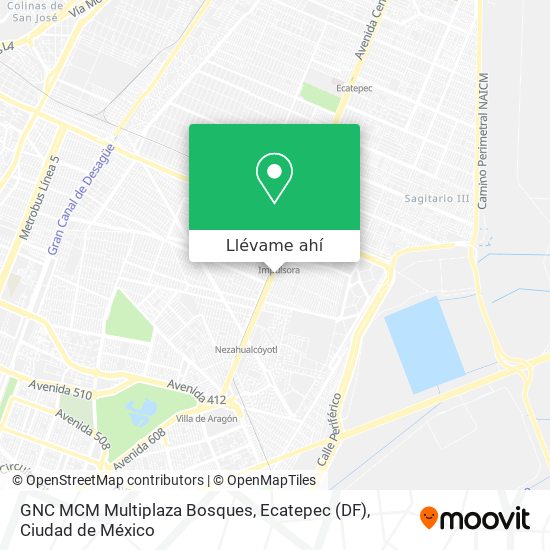 Mapa de GNC MCM Multiplaza Bosques, Ecatepec (DF)