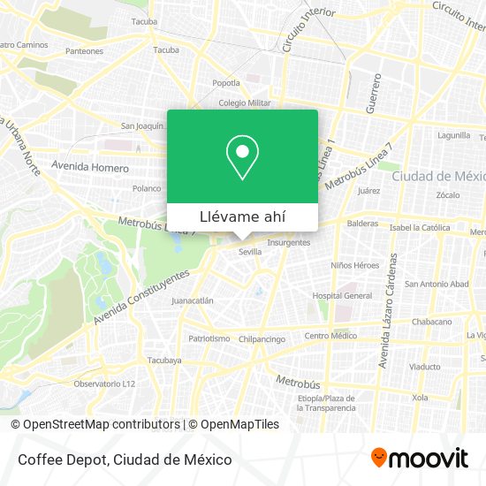 Mapa de Coffee Depot