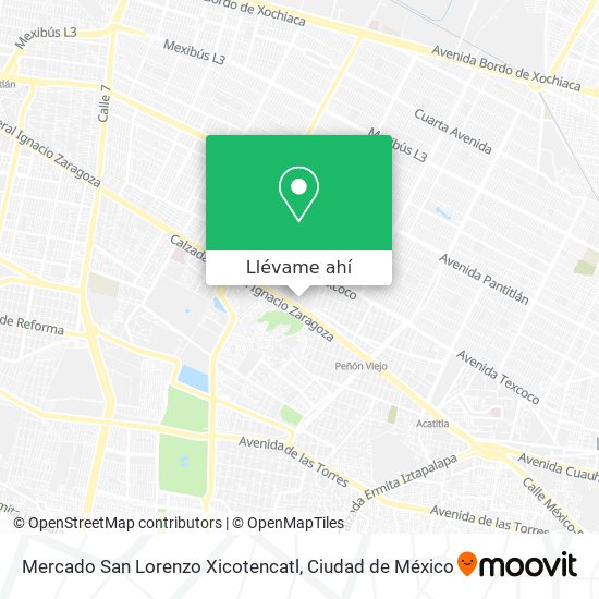 Mapa de Mercado San Lorenzo Xicotencatl